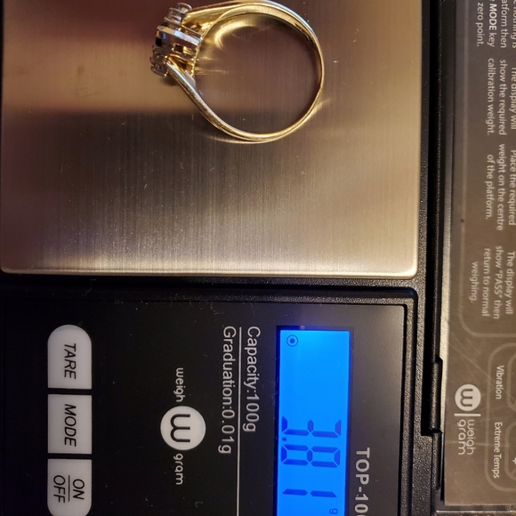 ***SOLD*** 14K Yellow Gold Sapphire Diamond Ring - Picture 11 of 14